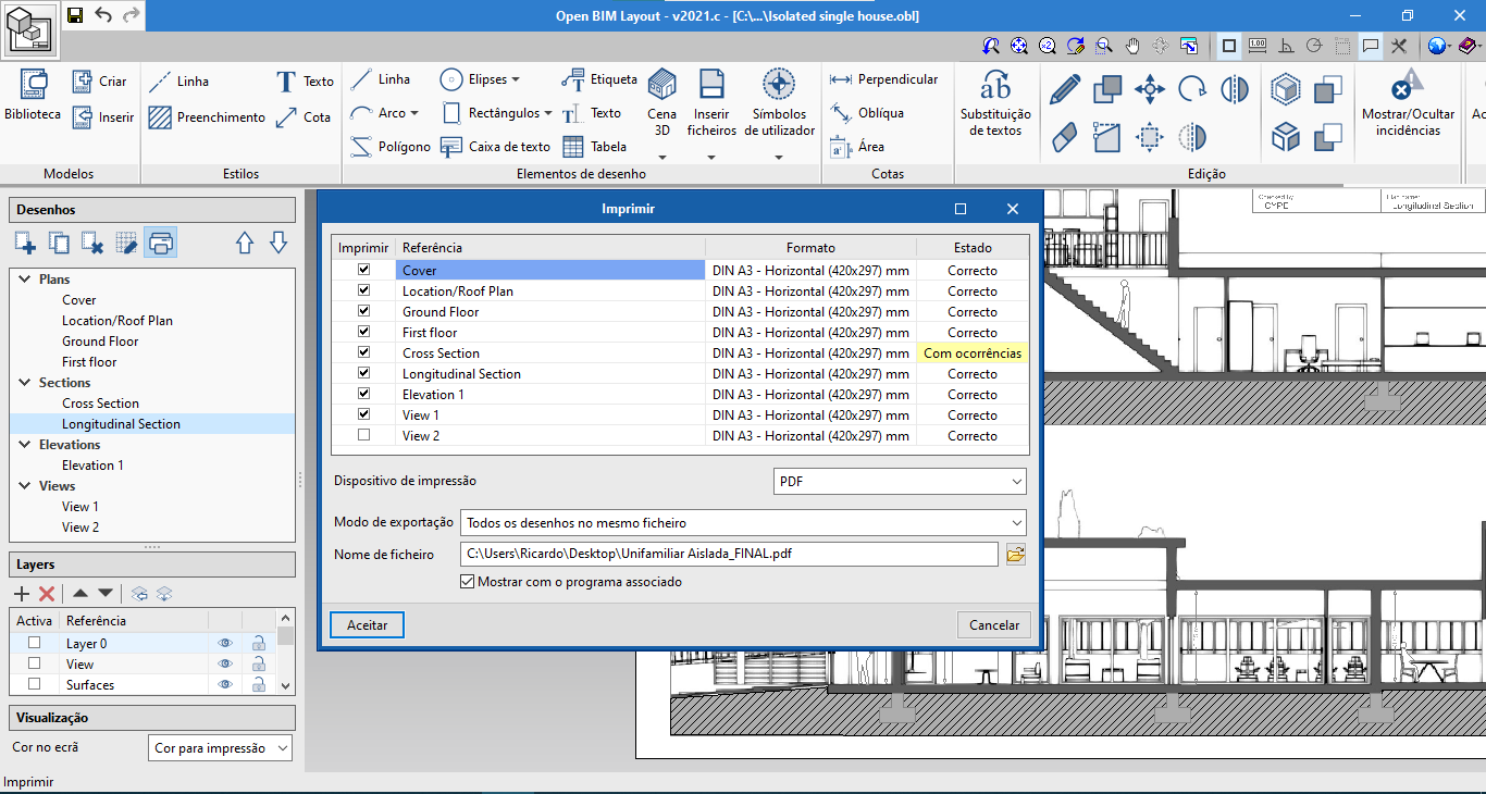 Como imprimir com Open BIM Layout